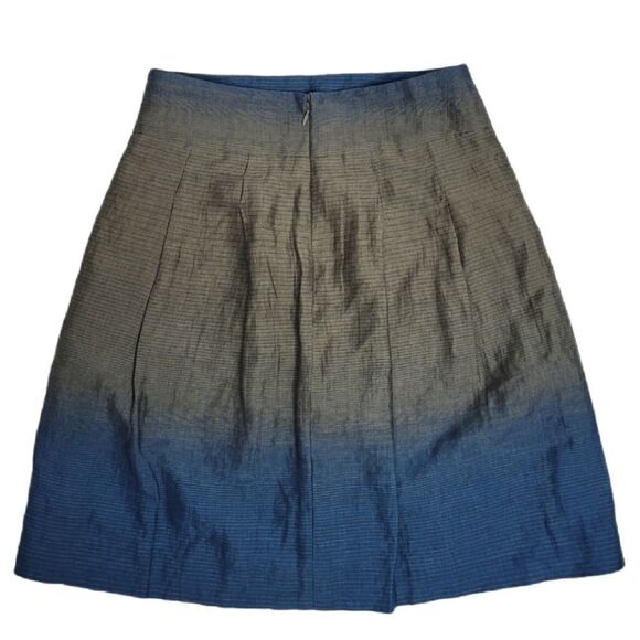 VINCE ombre linen blend striped skirt with pockets 4‎ - Picture 2 of 10